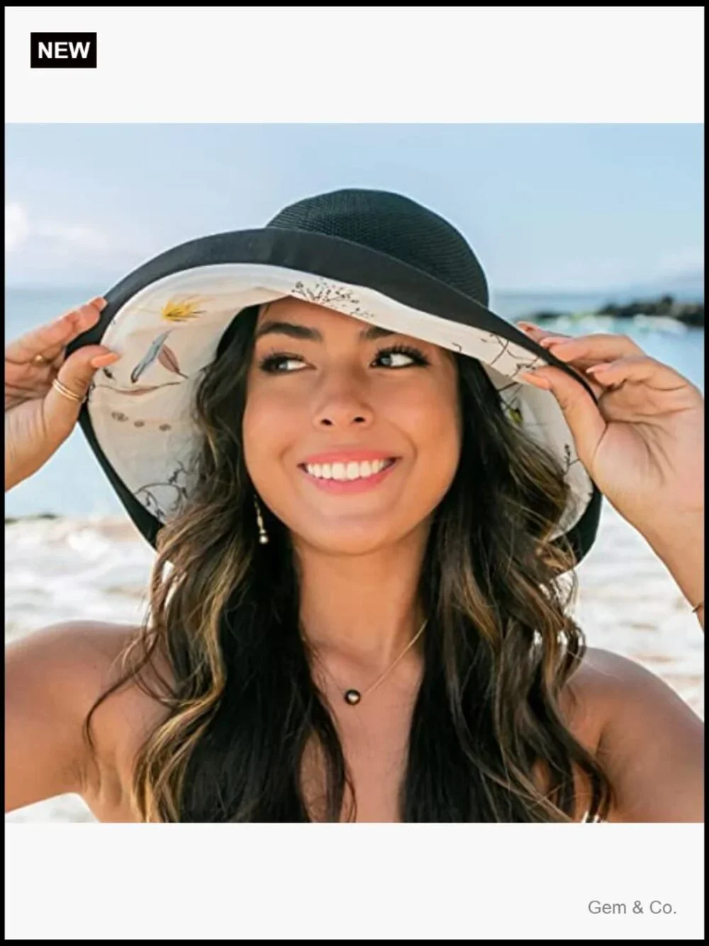 Wide Brim Sun Hat with UV Protection Packable Bucket Cap for Travel